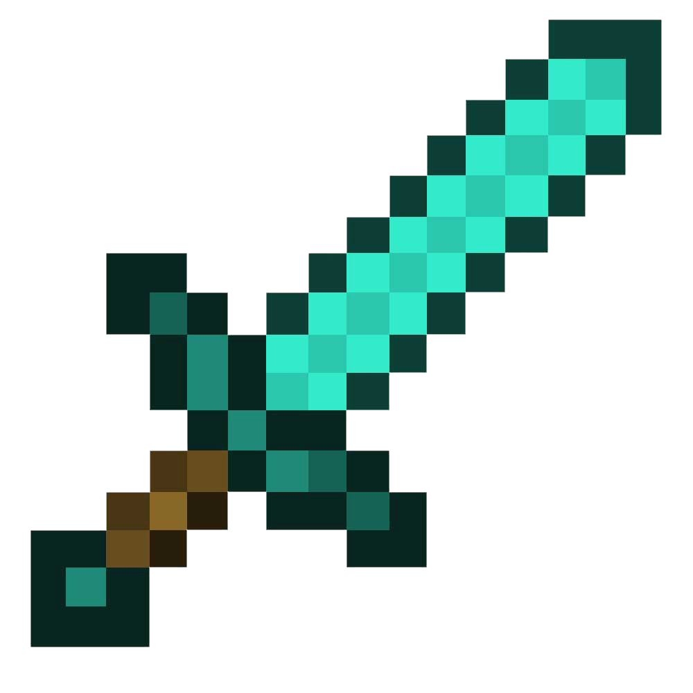 Diamond Sword, one of the best weapons in Minecraft