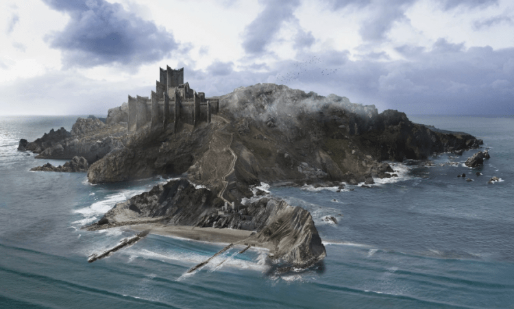 Dragonstone, one of the biggest castles in Game of Thrones