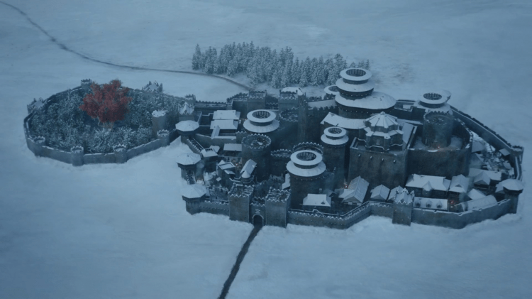 Winterfell, one of the biggest castles in Game of Thrones