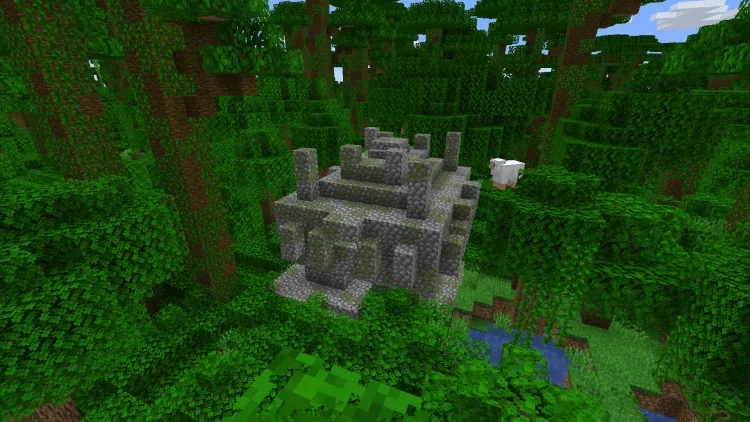 Minecraft Jungle Temple Generated Structure