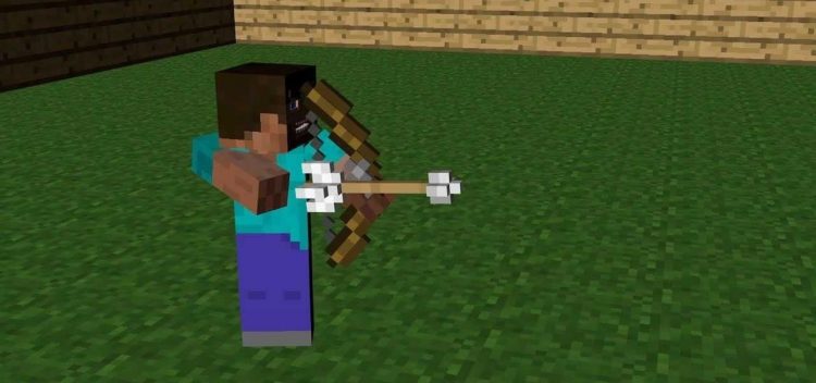 Minecraft Steve Shooting From a Bow